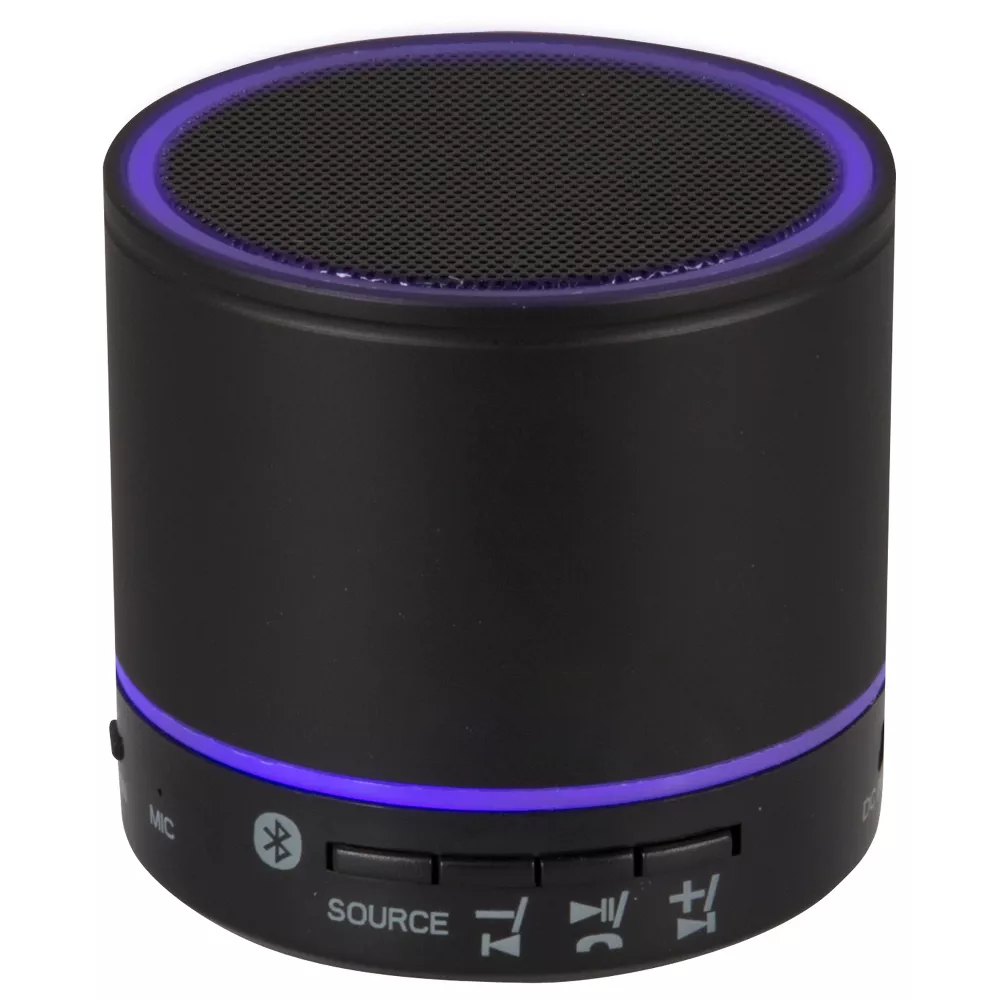 Haut-parleur portable Bluetooth compact avec radio FM et effets lumineux LED