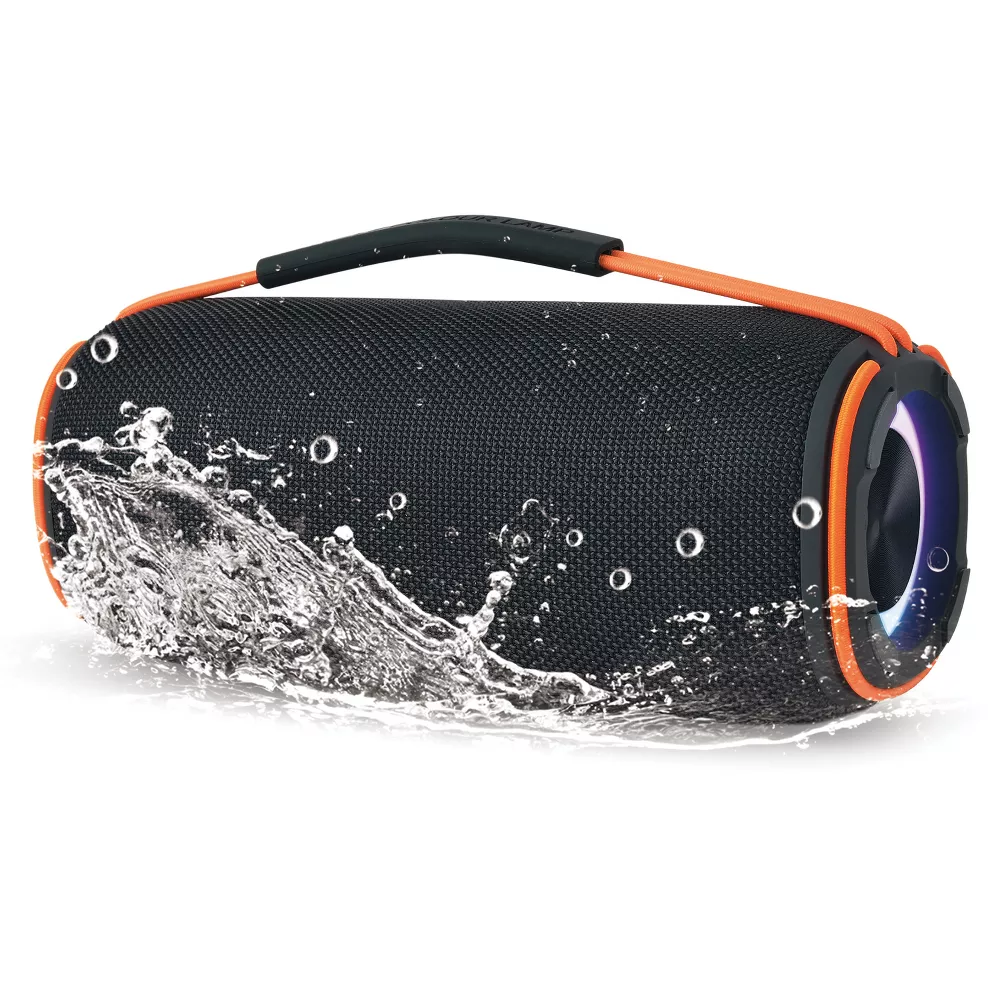 Haut-parleur portable Bluetooth IPX6 30W avec éclairage LED et poignée de transport
