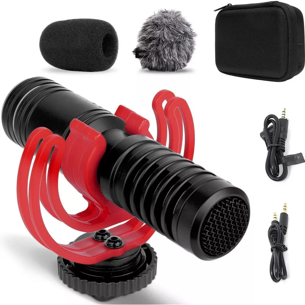 Microphone canon supercardioïde pour caméra et smartphone, sans batterie