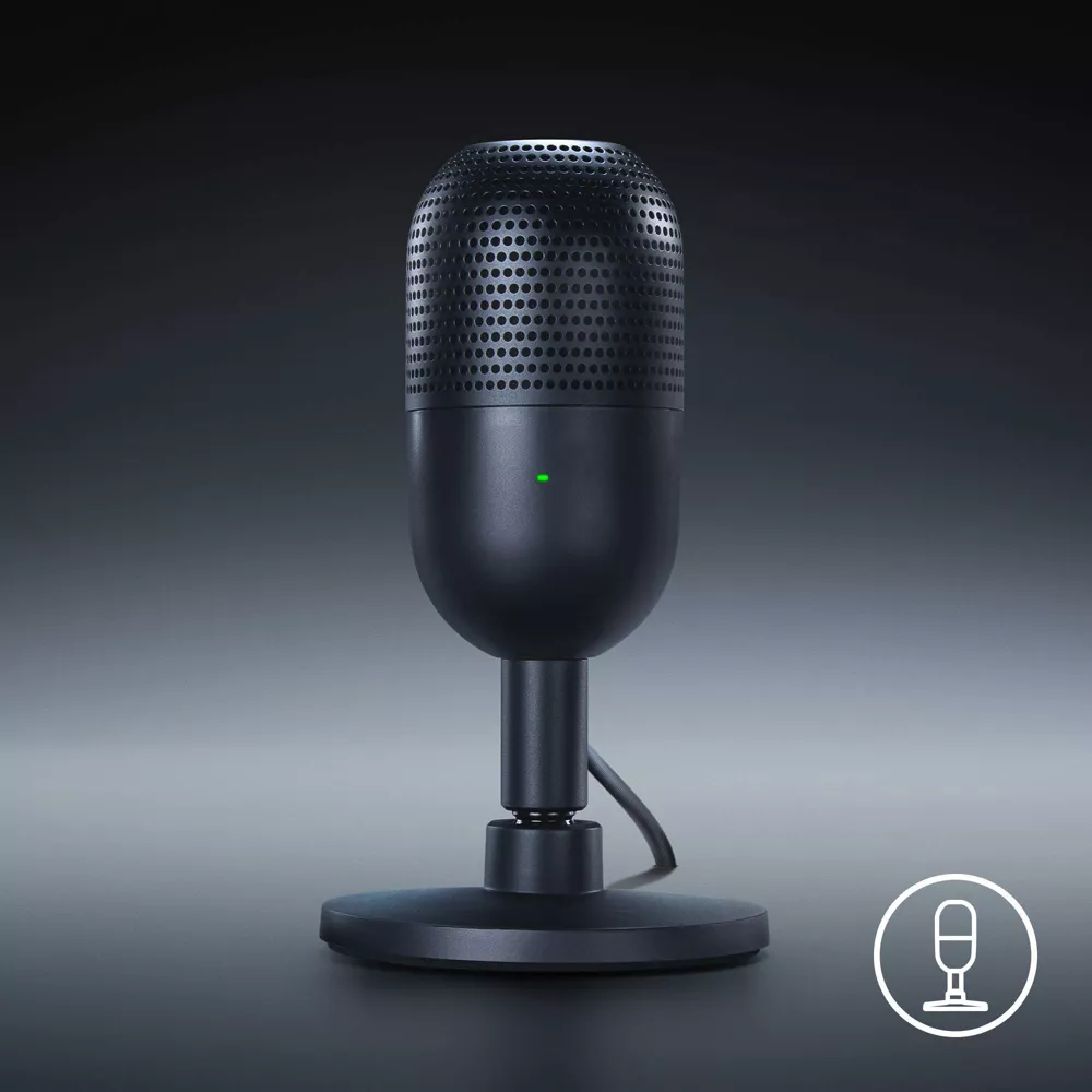 Microphone à condensateur USB compact supercardioïde avec fonction sourdine tactile